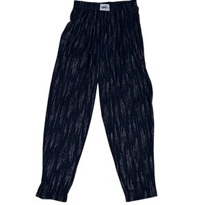 Crazee Wear Mens XL Baggy Bodybuilding Hammer Pants Black White Dash Print USA